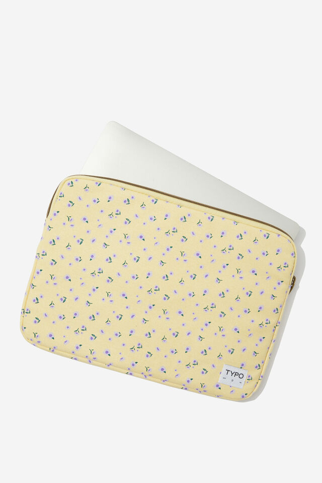 Take Me Away 13 Inch Laptop Case, DAISY DITSY / BUTTER