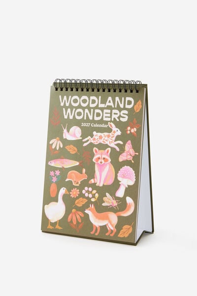 2027 Get A Date Desk Calendar, WOODLAND WONDERS V2
