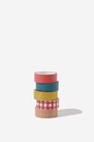 Washi Tape 5Pk, CHRISTMAS RED AND GREEN