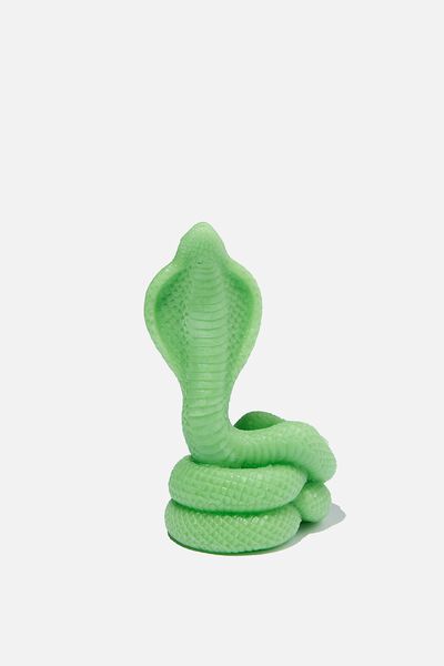Shaped Snake Candle, GREEN