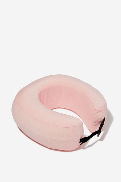 Foldable Travel Neck Pillow, BALLET BLUSH MARLE