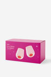 Set Of 2 Glass Icon Tumblers, LIPS - example image 2