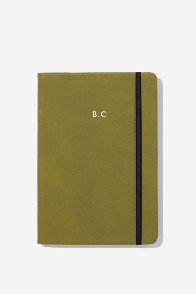 Personalised A5 Buffalo Journal, OLIVE