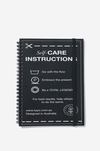 Small Spinout Notebook, SELF-CARE INSTRUCTIONS