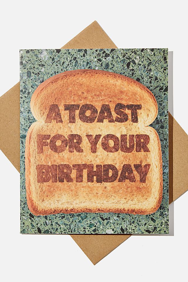 Premium Funny Birthday Card, SCENTED TOAST FOR YOUR BIRTHDAY