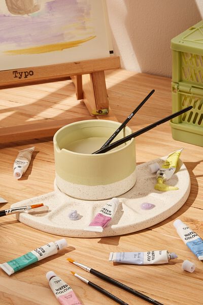 Ceramic Paint Palette Set, SPRING MINT