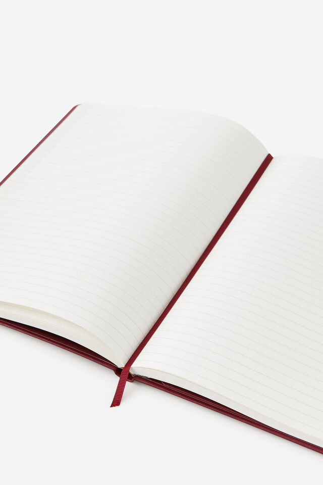 B5 Hard Lined Notetaker Notebook, CABERNET