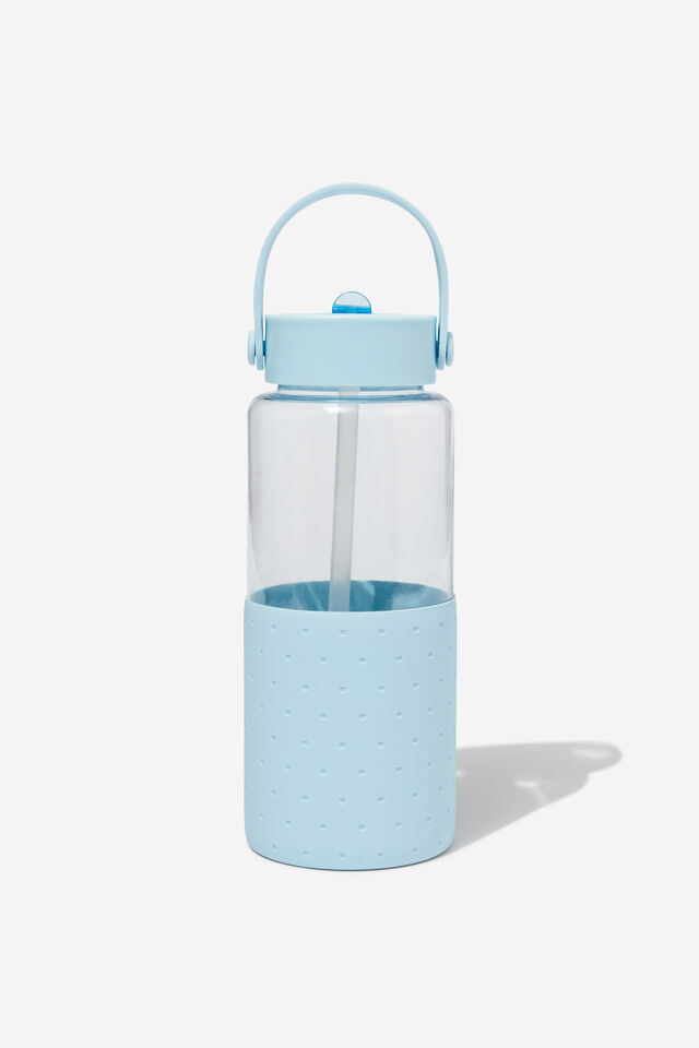 Premium Big Sipper Drink Bottle, ARCTIC BLUE POLKA