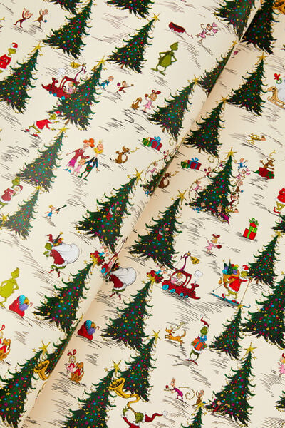 30M Christmas Wrapping Paper Roll, LCN DRS THE GRINCH SNOW SCENE