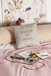 Square Cushion, COOL GREY MEADOW DITSY PEACE OF MIND - alternate image 1