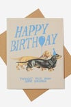 Nice Birthday Card, HAPPY BDAY SAUSAGE DOGS - alternate image 1