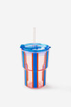 Love A Latte Glass Tumbler, STRIPE - example image 1