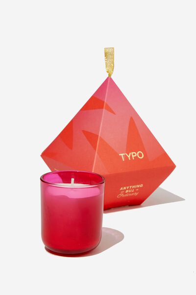 Message Me Mini Candle, PINK ORANGE OMBRE