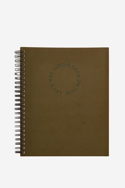A5 Campus Notebook-V (8.27" x 5.83"), LETS NOT CIRCLE BACK GREEN