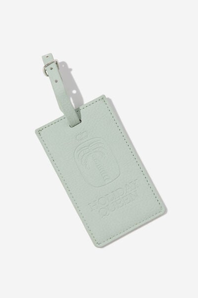 Off The Grid Luggage Tag, HOLIDAY QUEEN/ SMOKE GREEN