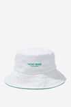 Reversible Bucket Hat, VACAY MODE WHITE TEAL - alternate image 1