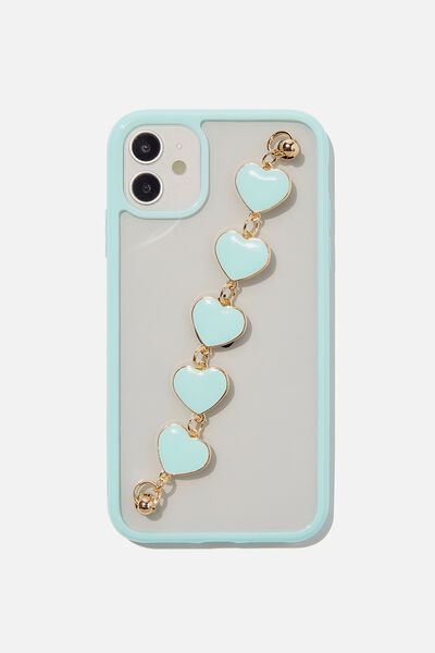Carried Away Phone Case Iphone 11, SPRING MINT HEART CHAIN