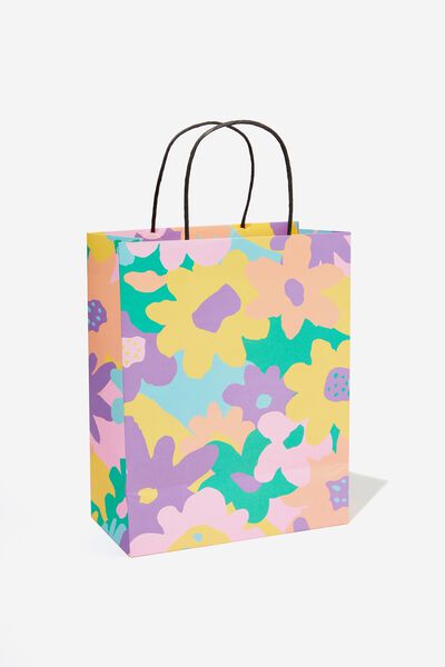 Get Stuffed Gift Bag - Medium, EZRA OVERLAP FLORAL SOFT POP MULTI