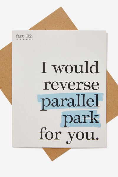 Love Card, FACT: PARALLEL PARK