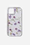 Snap On Protective Phone Case Iphone 13, TRAPPED PURPLE MICRO FLOWER