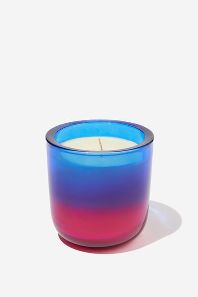 In The Mood Candle, COBALT BRIGHT BLUE & FUCHSIA