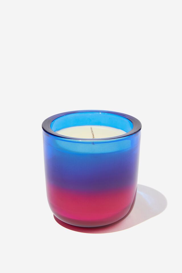 In The Mood Candle, COBALT BRIGHT BLUE & FUCHSIA