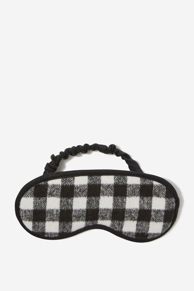 Off The Grid Eyemask, GINGHAM/ BLACK