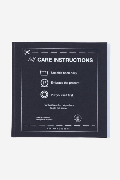 A5 Activity Book, BLACK SELF CARE INSTRUCTIONS