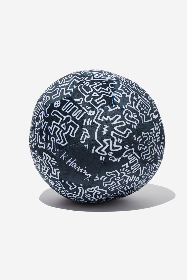 Keith Haring Get Cushy, LCN KEI KEITH HARING BLACK WHITE YARDAGE BALL