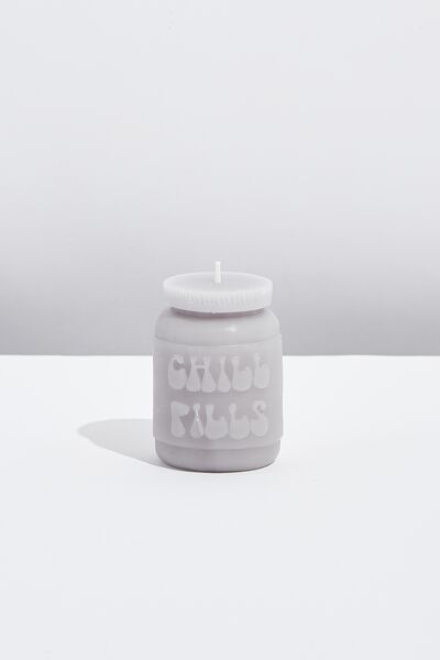 Mini Shaped Candle, COOL GREY CHILL PILLS