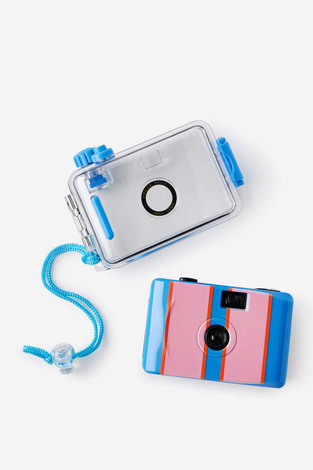 Partyproof Underwater Camera, SUMMER STRIPE / PINK