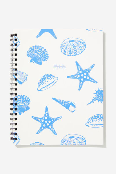 A4 Campus Notebook, GO WITH THE FLOW COASTAL