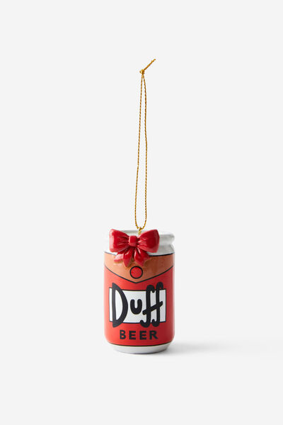 Collab Resin Christmas Ornament, LCN SIM SIMPSONS DUFF BEER!