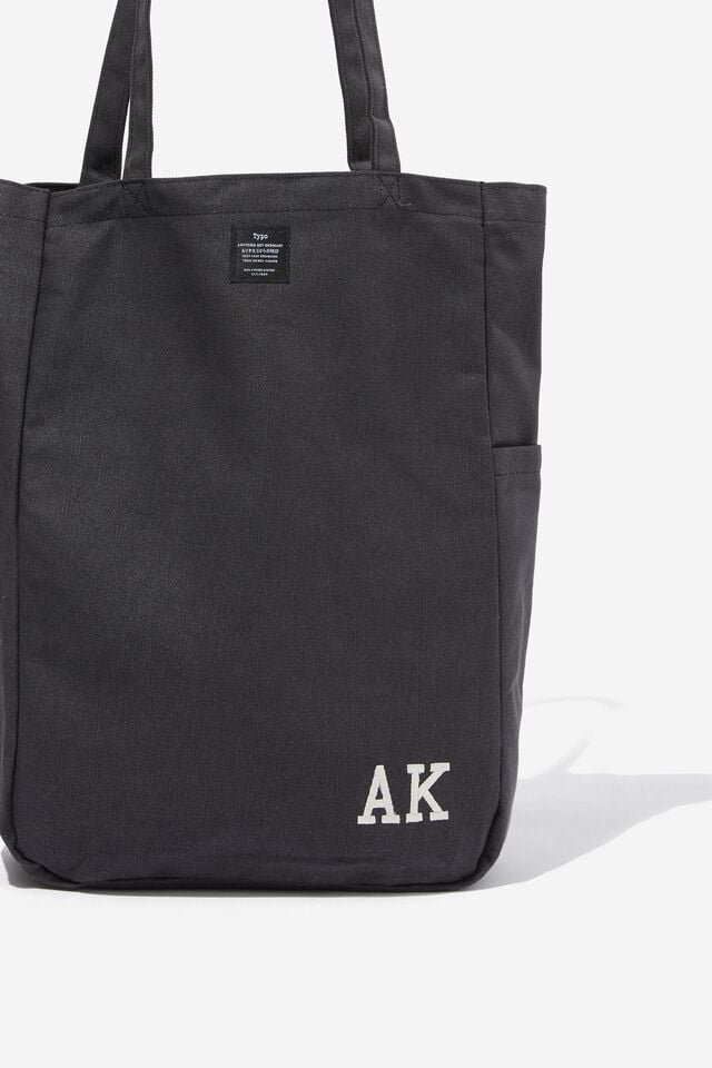 Personalised Art Tote, WASHED BLACK
