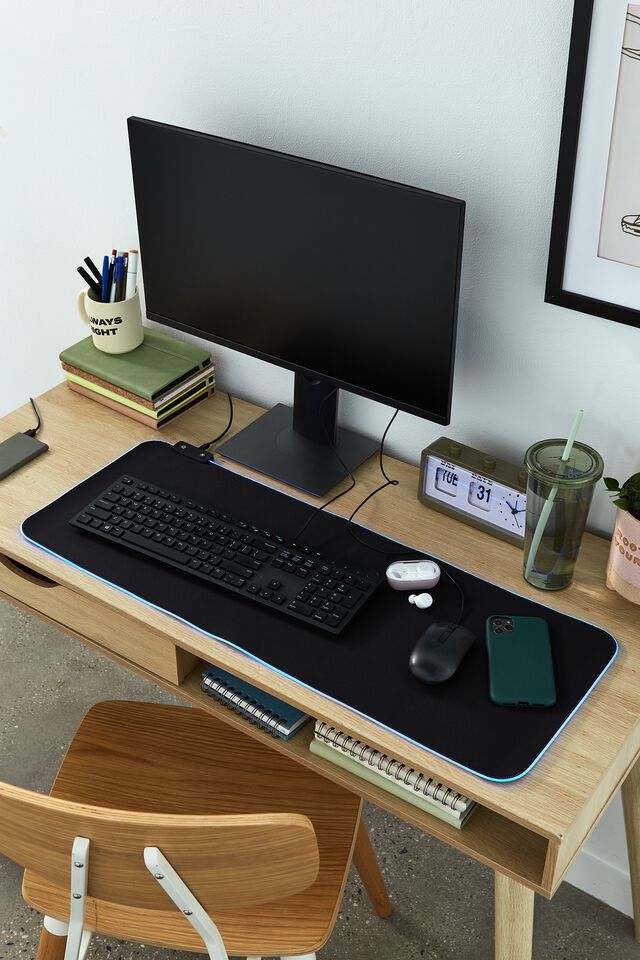 Led Desktop Mouse Pad, BLACK