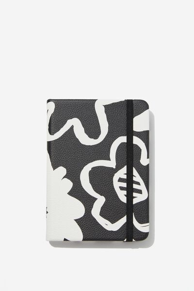 A6 Buffalo Journal Recycled Mix, LULU OVERSIZE FLORAL BLACK AND WHITE