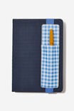 Notebook Pen Pouch, COASTAL BLUE GINGHAM - alternate image 2