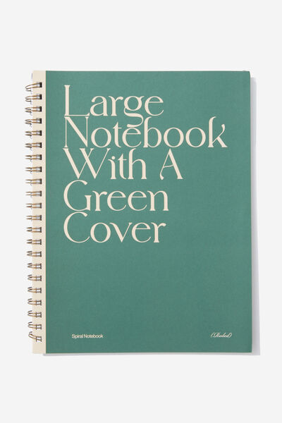 A4 Campus Notebook, LARGE GREEN COVER