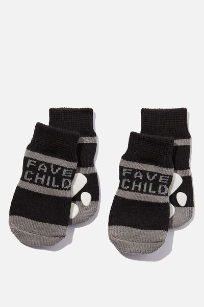 Pet Club Dog Socks, BLACK FAVE CHILD