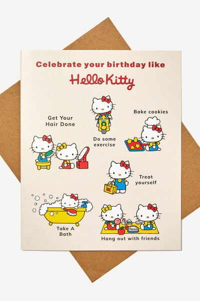Nice Birthday Card, LCN SAN CELEBRATE LIKE HELLO KITTY