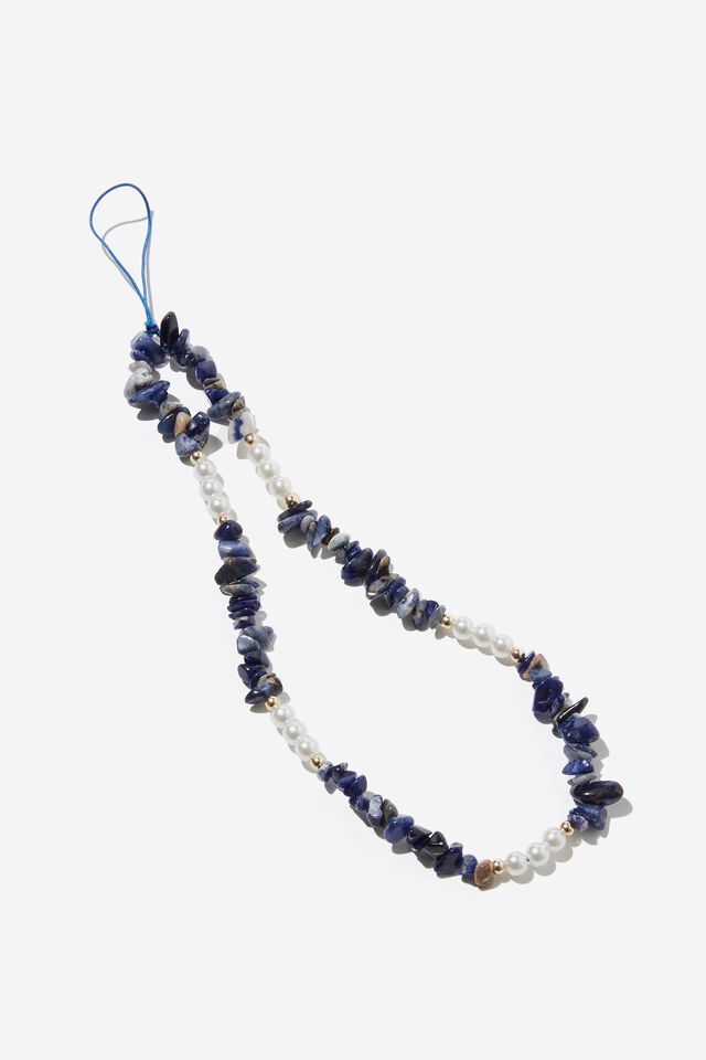 Carried Away Phone Charm Strap, MYSTIC CRYSTAL/BLUE