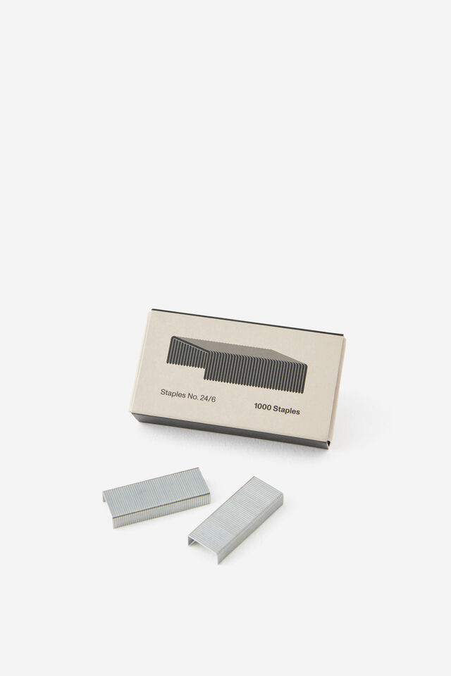 Staples No. 24/6 1000 Pk, METAL SILVER