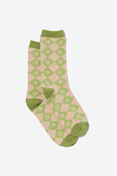Socks, ICON ARGYLE GREEN