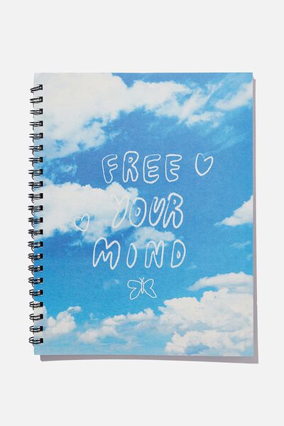 A4 Campus Notebook Recycled, FREE YOUR MIND CLOUDS
