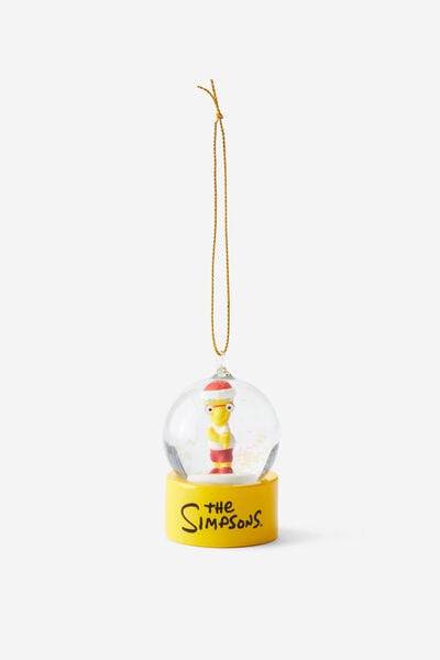 Collab Snowglobe Christmas Ornament, LCN SIM SIMPSONS MILHOUSE