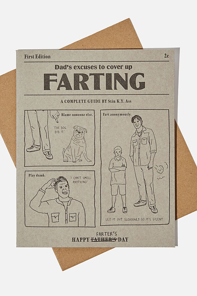 Fathers Day Card, HAPPY FARTERS DAY EXCUSES