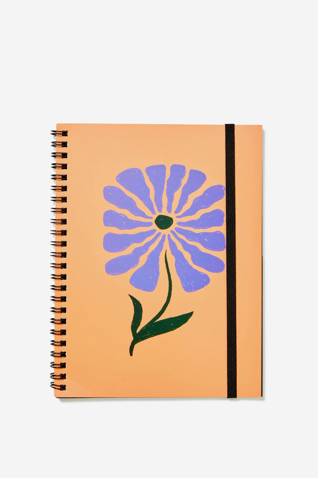 A5 Spinout Notebook, LILAC FLOWER