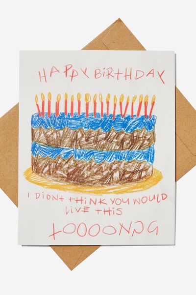 Funny Birthday Card, CAKE DIDN T THINK YOU D LIVE THIS LONG