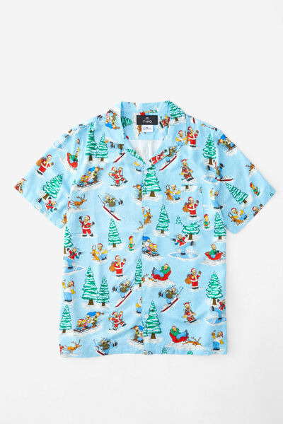 Christmas Party Shirt, LCN SIM THE SIMPSONS SKI SLOPES