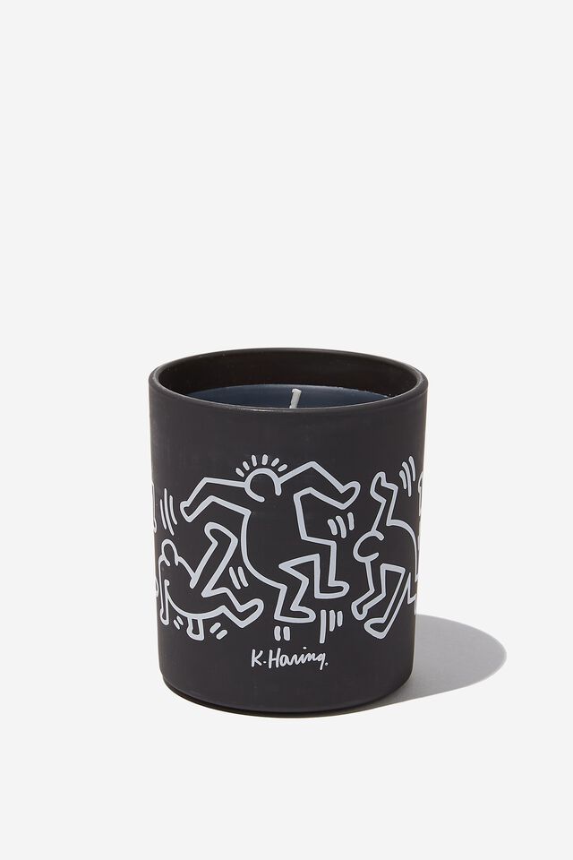 Keith Haring Candle, LCN KEI B&W DANCING PEOPLE